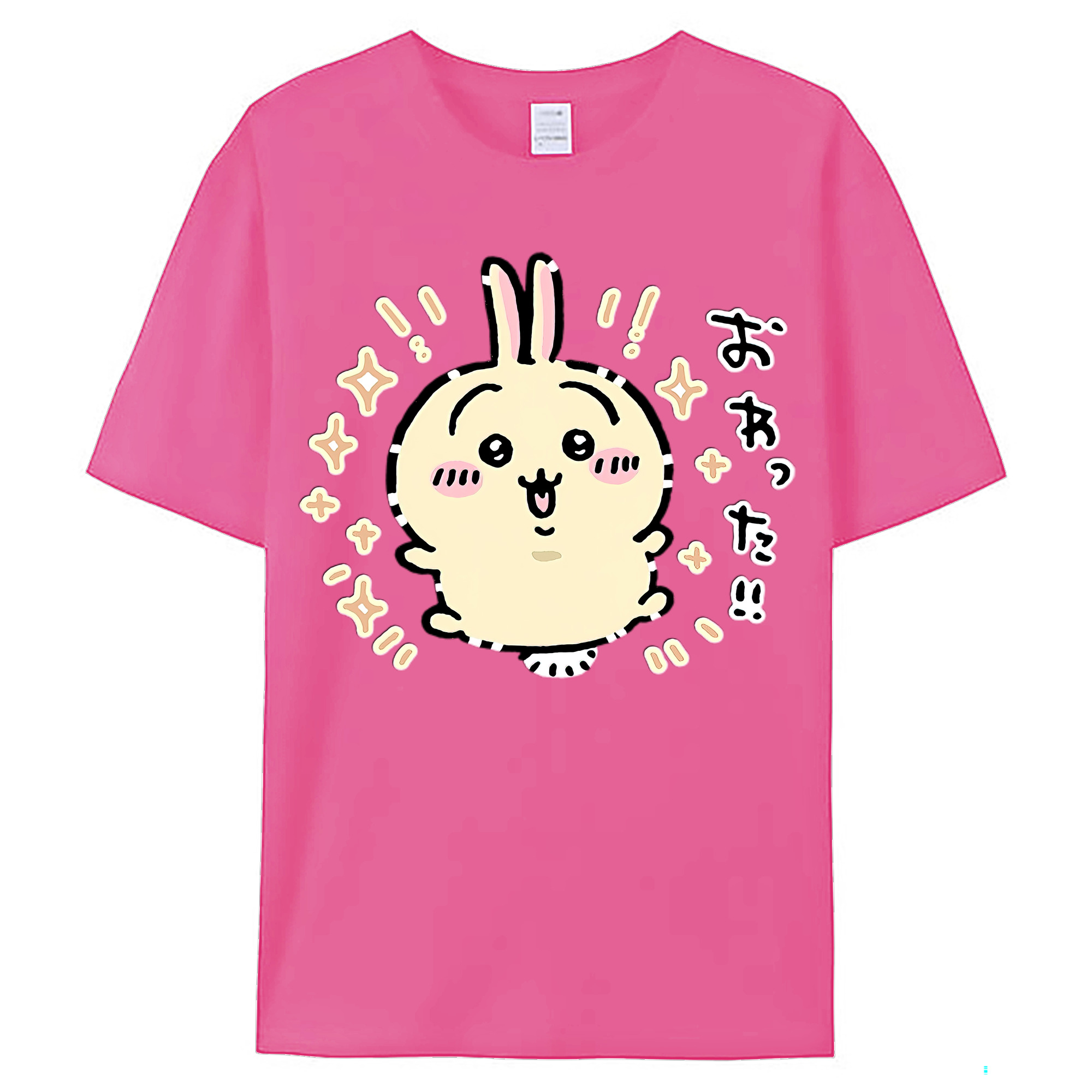 （画像用） ちいかわ うさぎ Chii-kawa usagi レディースカジュアルプリントTシャツ（綿100％）